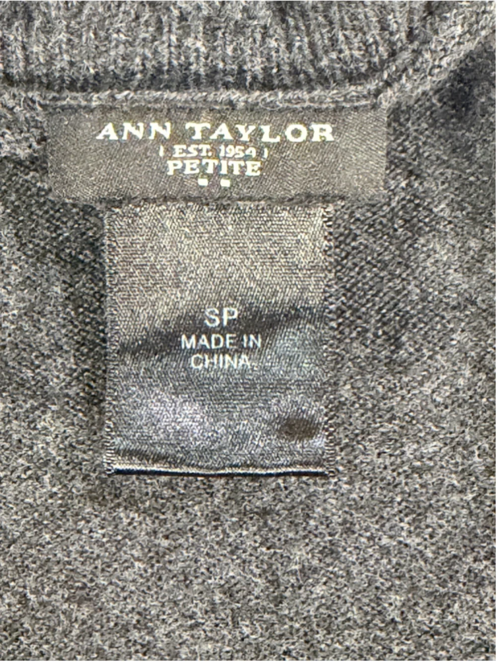 Ann Taylor Petite Women’s Ruffle Trim Button Front Cardigan Heather Charcoal Sma